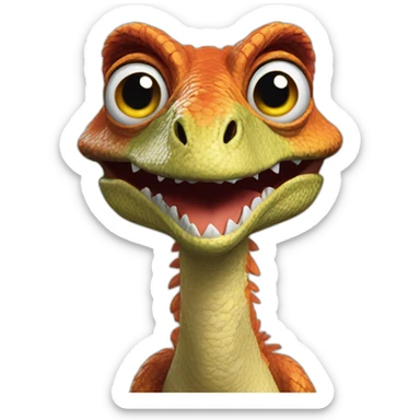 Velociraptor muppet style sticker