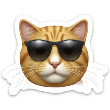 Cat with sunglasses sticker