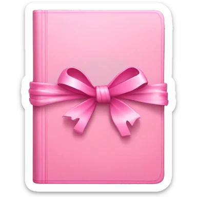 pink book tied up with a ballerina pink coloredbow sticker