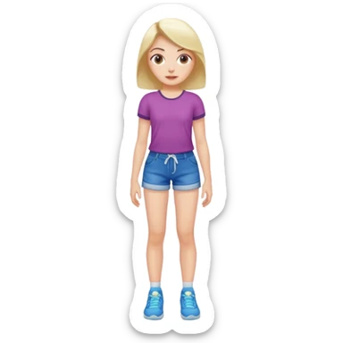 Naked girl with legs spread  sticker