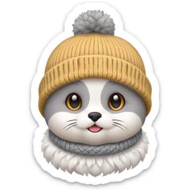 Winter Beanie Pet sticker