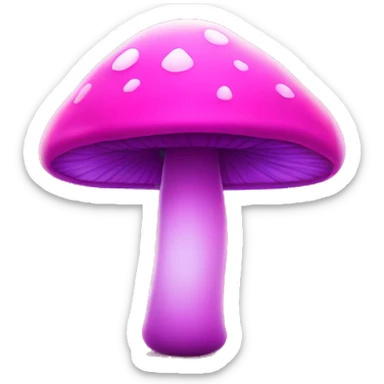 Neon pink mushroom  sticker