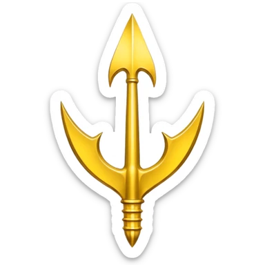 trident en jaune comme ça 🔱 sticker