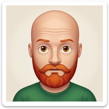 Bald 45year old Irish man with red beard  sticker