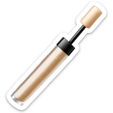 beige sparkly lipgloss container sticker