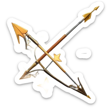 bow arrow celestial sticker