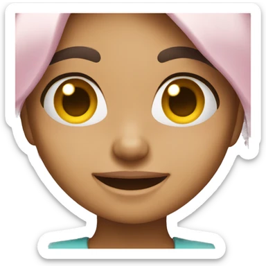 Girl blushing sticker