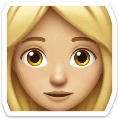 Chica ojos celestes, rubia, con rulos y adolescente sticker