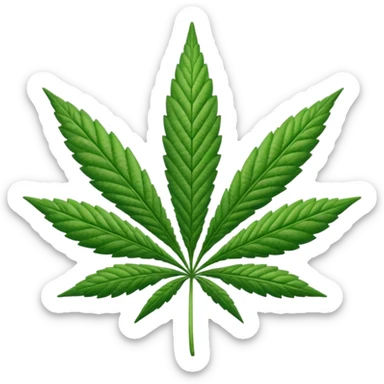 Marijuana leaf sticker