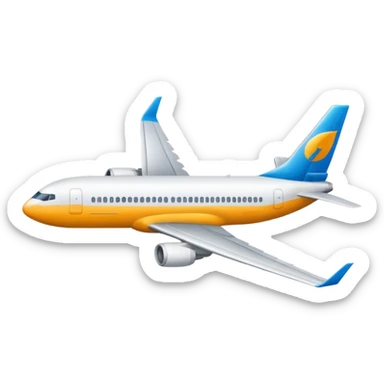 A commercial airplane with the Framer logo on the tail wing. sticker