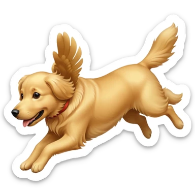 Perro volando sticker