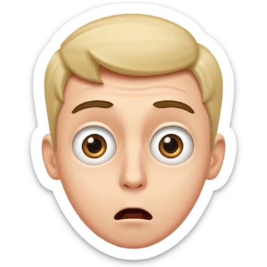 astonished man sticker