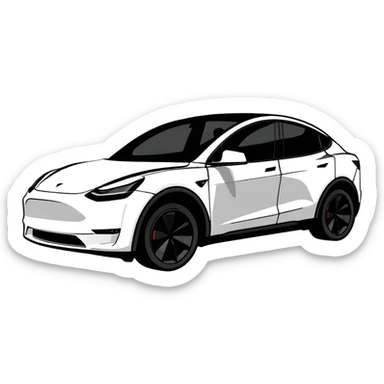 Tesla Model Y emoji sticker