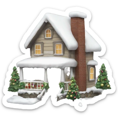 Christmas house sticker