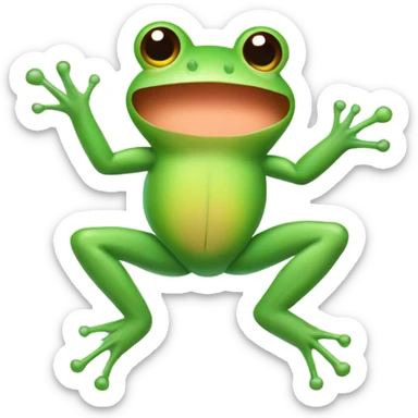 Little Frog with 3 band aids on belly sticker