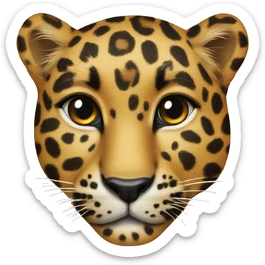 leopard print head sticker