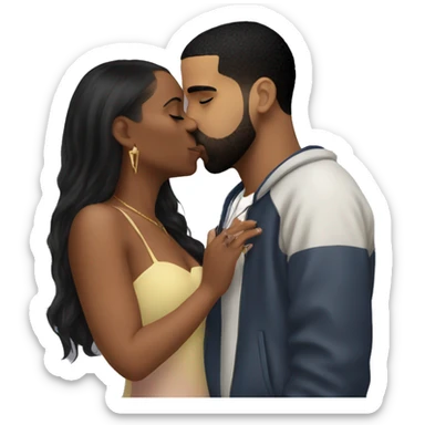 diddy kissing drake sticker