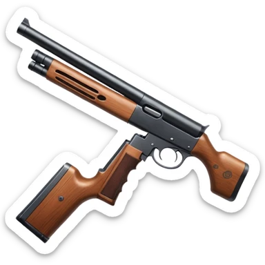 double barrel shotgun sticker