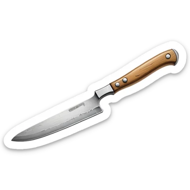 butter knife with wooden handle sticker