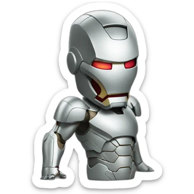 Iron man pooing sticker