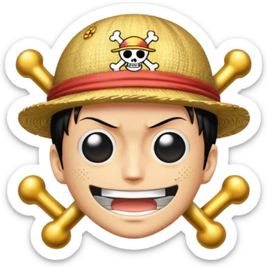 One piece anime logo sticker