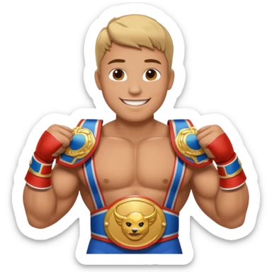  professional-wrestling with champions belt sticker