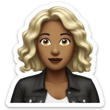 Female singer sticker