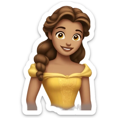 beauty and the beast belle sticker