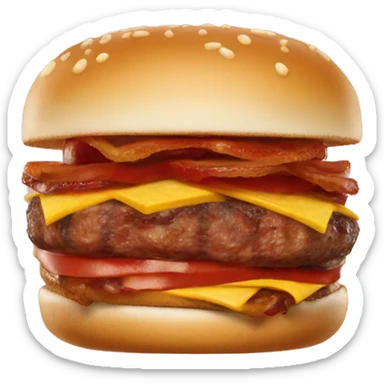 wendy's baconator burger sticker