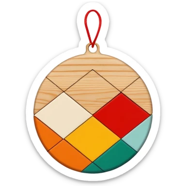 scandi style christmas ornament  sticker