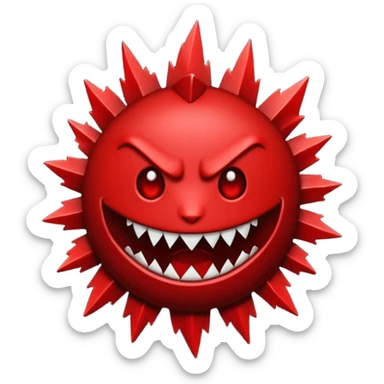 "zlý" text looking very evil sticker
