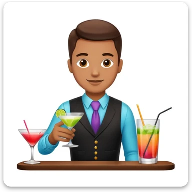 bartender mixing drinks sticker