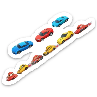 cars racing  sticker