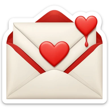 Love letter envelope sticker