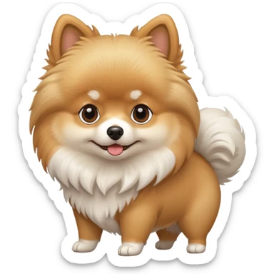 travel pomeranian sticker