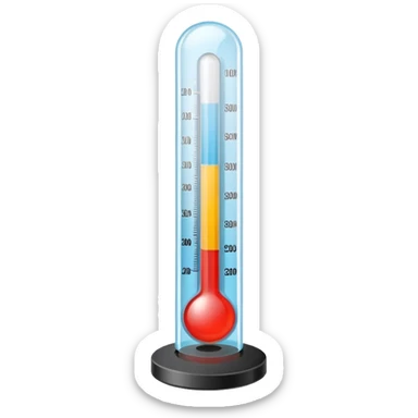 straight thermometer has 5 colors on it no ball at first  sticker