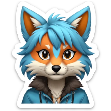 Edgy modern anthro furry by Falvie, LiLaiRa, AngieWolf sticker
