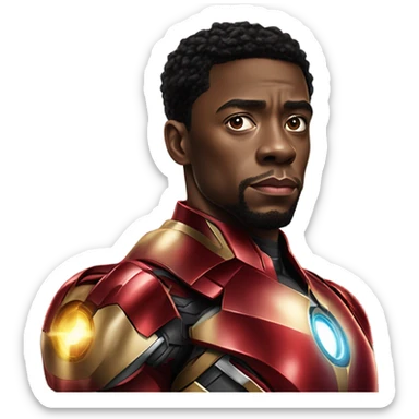 chadwick bozeman as ironman sticker
