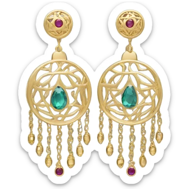 gold Earrings sticker