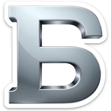 3D логотип буква F sticker