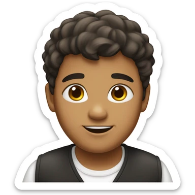 Daivik kind, brown,colour,I have black hair,I am aged 12 years old, Little chubby, sticker