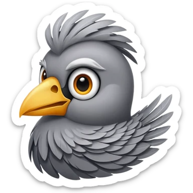 bird in grey different style  sticker
