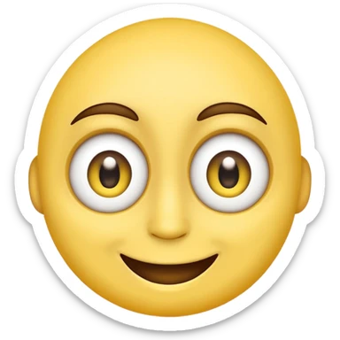 The same exact emoji as 😬 but with the 😁 eyes please sticker