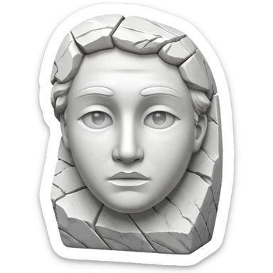 unfinished sculpture, part of the stone sticker