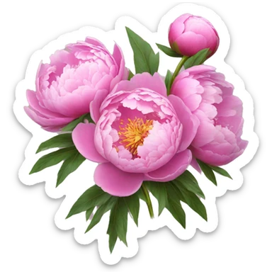 peonies flowers sticker