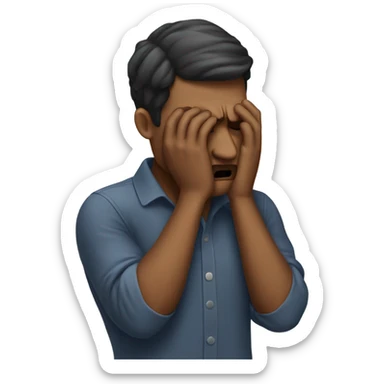 A man facepalming sticker
