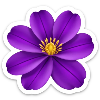 Purple flower sticker