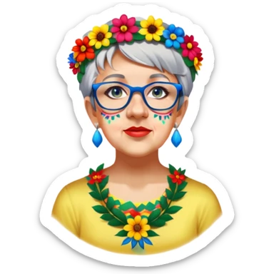 Flower-Crowned Dancer sticker