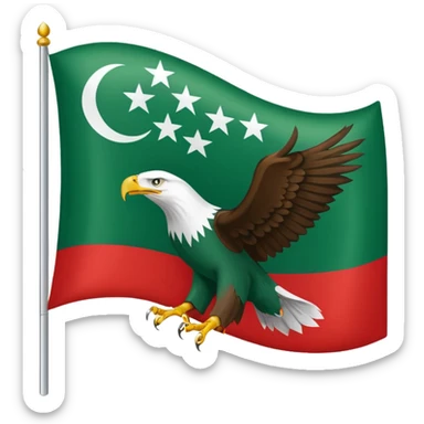 Tschetschenien Flagge sticker