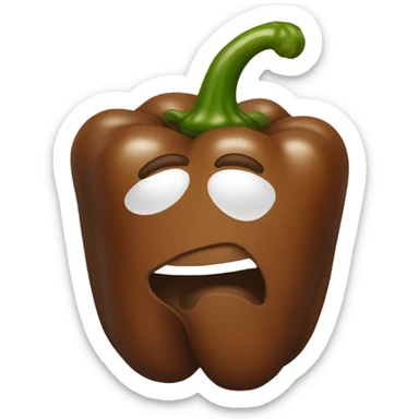 Brown pepper sticker
